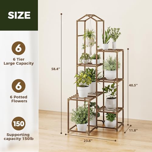 Tall Wood Plant Stand J89785