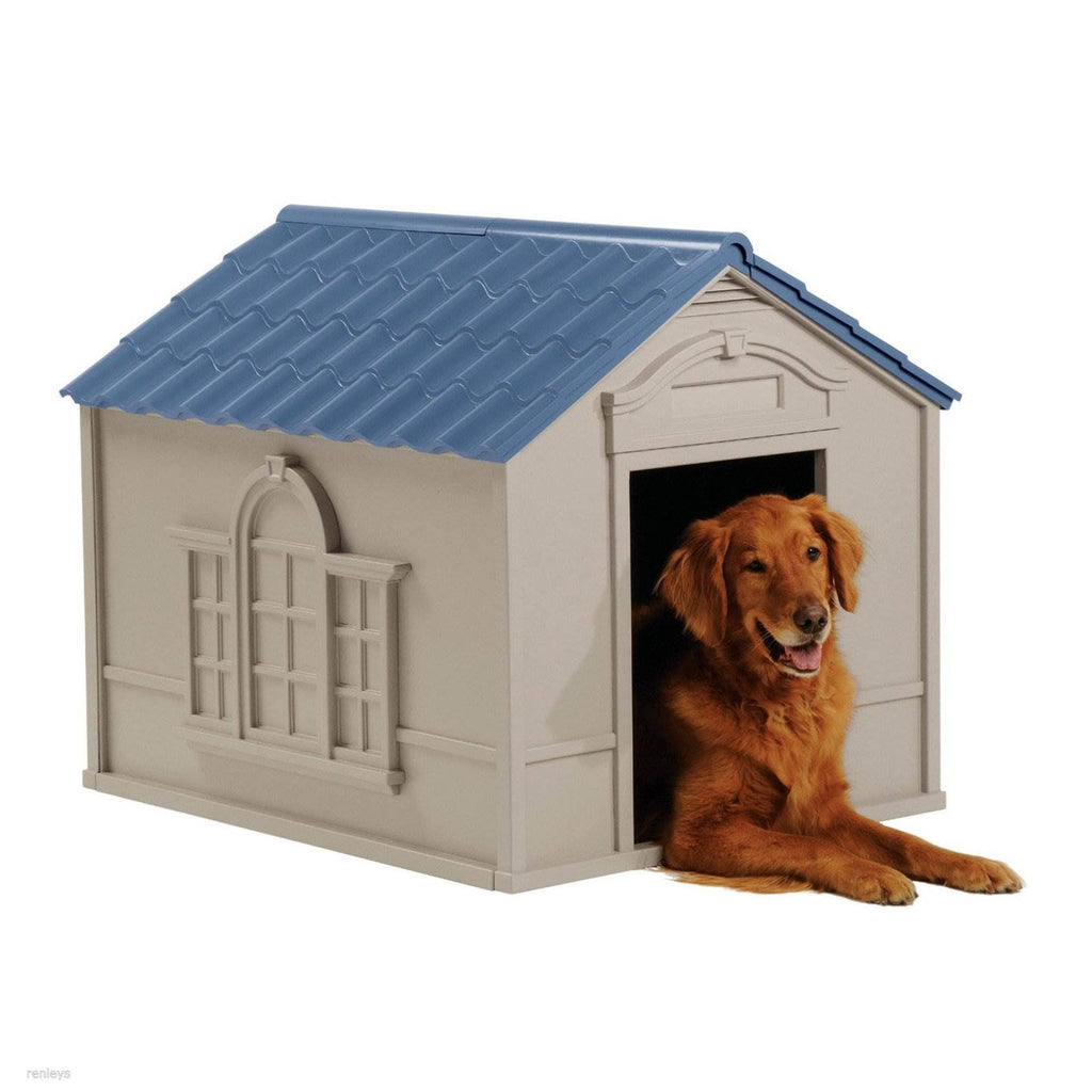 Large Weatherproof Resin Dog House (2 Pack) C19549