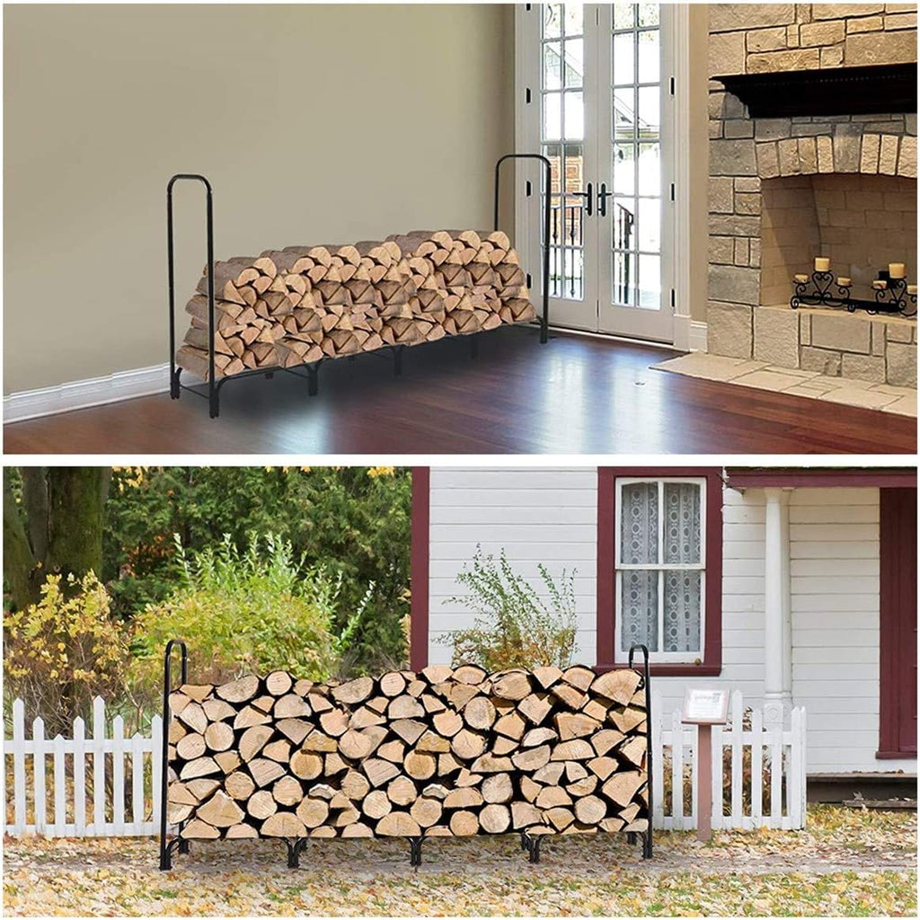 Black 8ft Firewood Rack W792