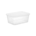 16qt Clear Storage Box with White Lid G815