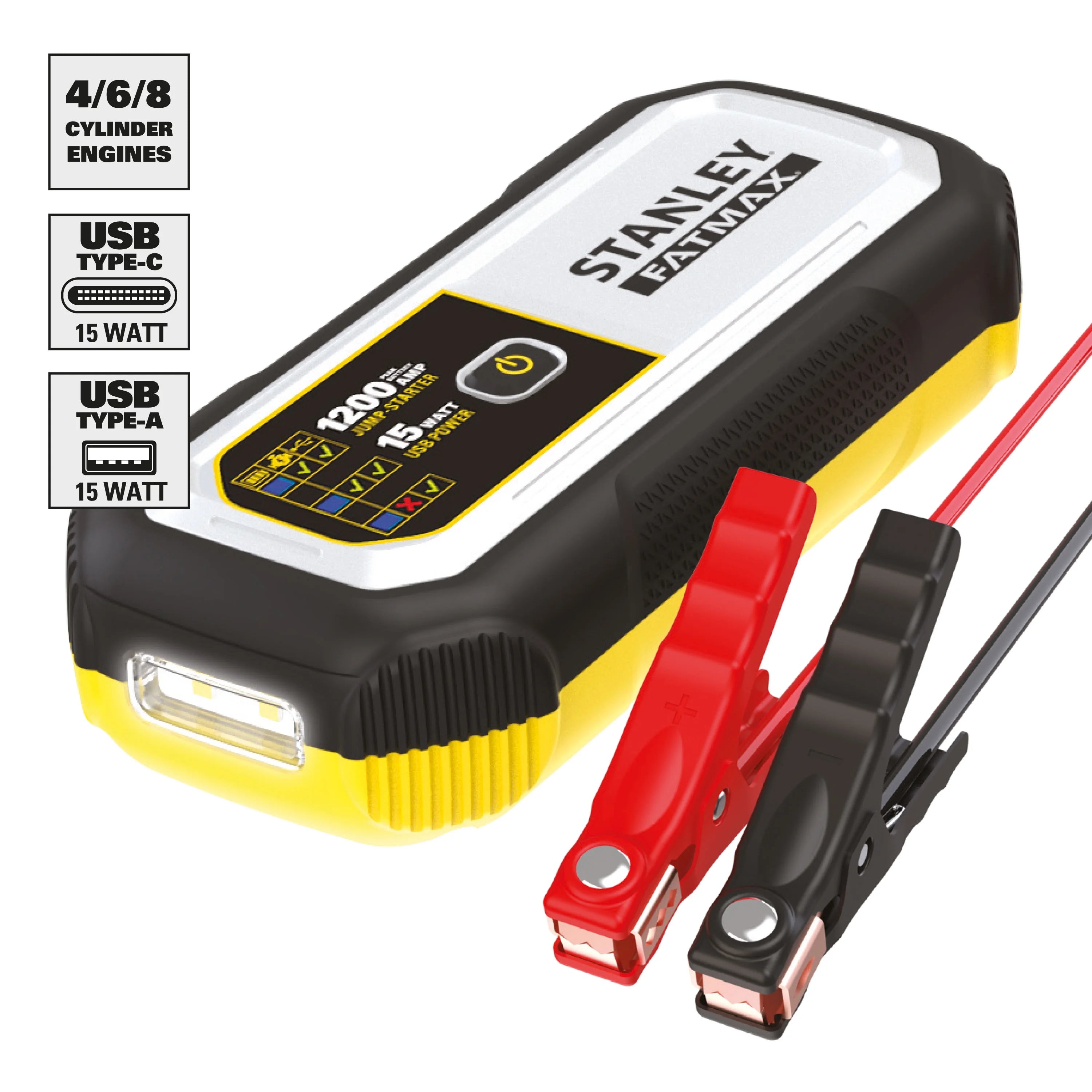 1200 Amp Lithium Jump Starter with USB Power Bank C46642