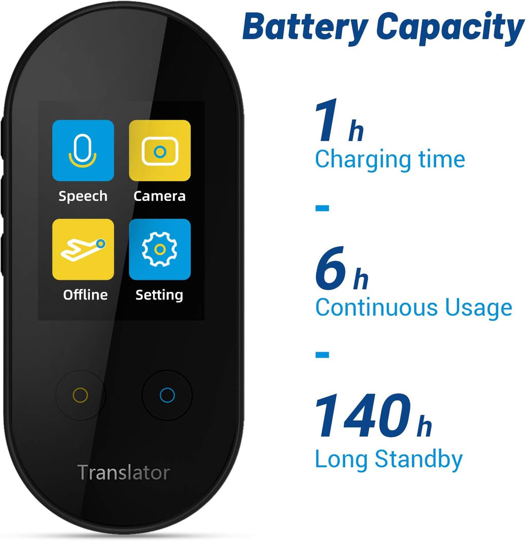 Black Pack of 2 Language Translator Device with 2.4 inch Touchscreen U32880