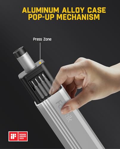 Grey Mini Electric Screwdriver Set with 50-in-1 Magnetic Bits U7967