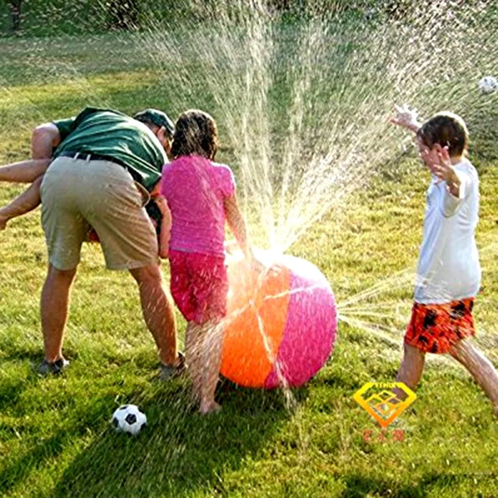 30" Inflatable Beach Sprinkler Water Spray Ball Toy H328868