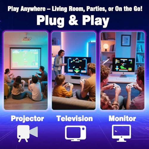 Retro Gaming Console with 40000+ Games, Dual 2.4G Controllers (64G) C4898