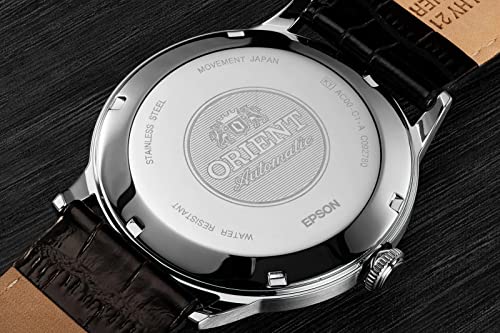 Japanese Automatic Stainless Steel and Leather Dress Watch X76717