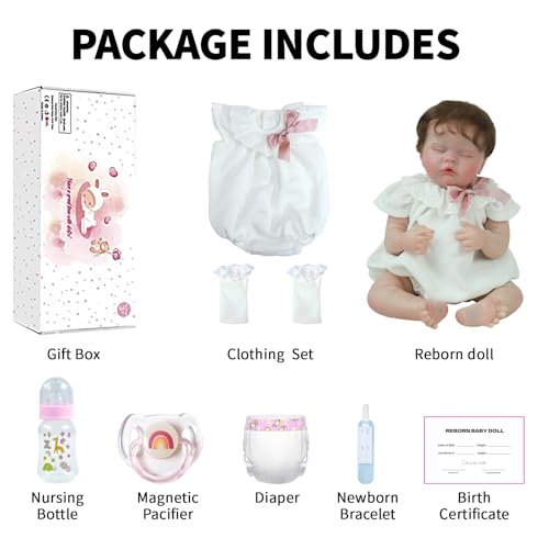 20 inch Weighted Full Vinyl Reborn Baby Doll W488806