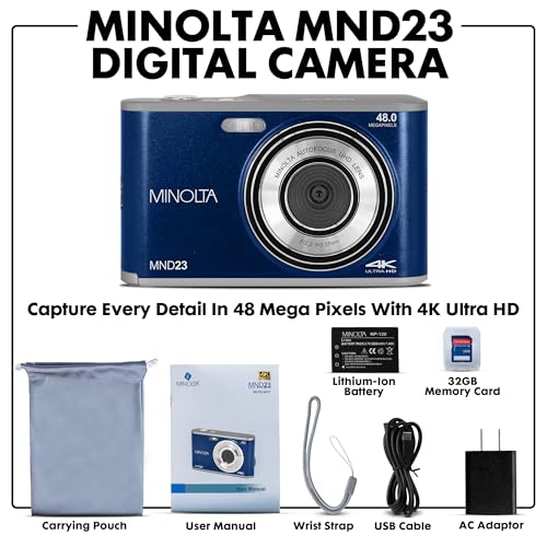 48 Mega Pixels Point & Shoot Digital Camera, Blue I223996