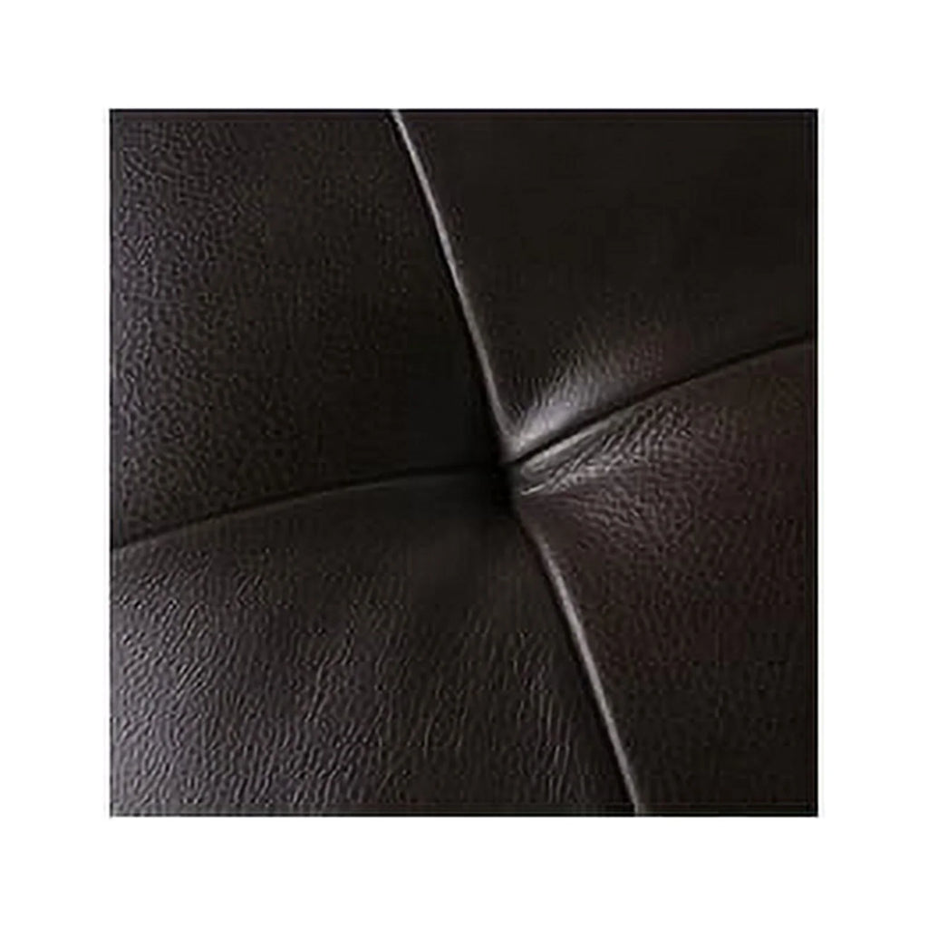 Dark Brown Leather Sofa With Tufted Seat And Back S24235