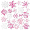 45 Pcs Christmas Snowflake Window Gel Clings N946542