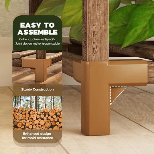 Tall Wood Plant Stand J89785
