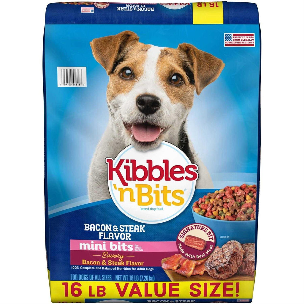 Mini Bits Bacon & Steak Flavor Dry Small Breed Dog Food J21276