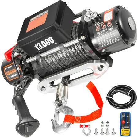 13000lb 12V Electric Winch with Synthetic Rope O472