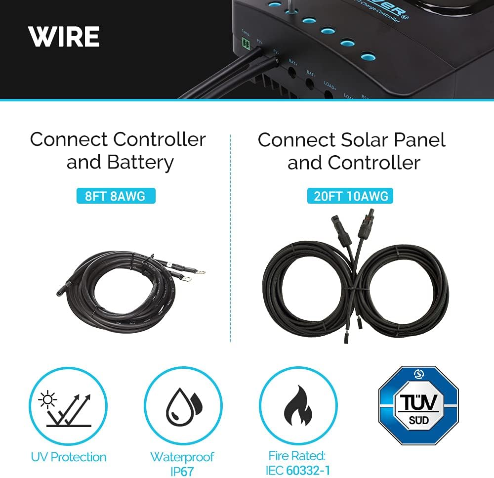 400 Watt 12 Volt Monocrystalline Solar Panel Kit with 40A MPPT Charge Controller Q201161