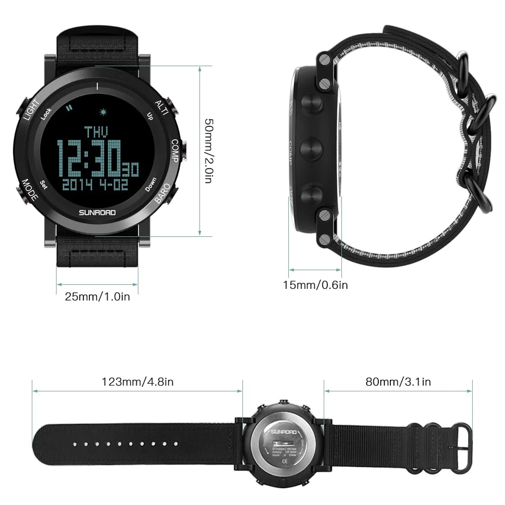 50 Meters Water-resistant Multifunctional Outdoor Sports Watch W6349