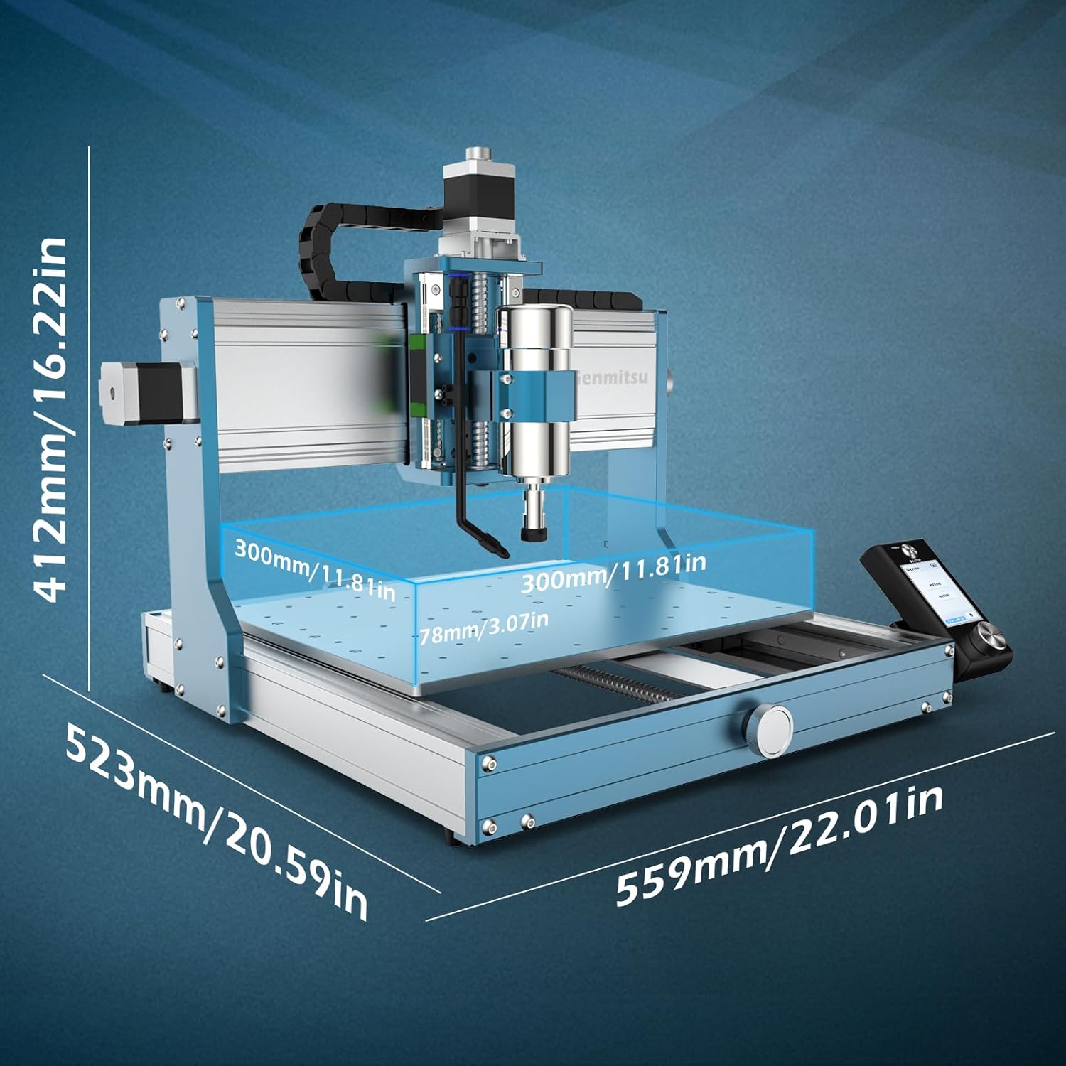 CNC Router Machine with Dust Shoe for 52mm Diameter Motor W7832