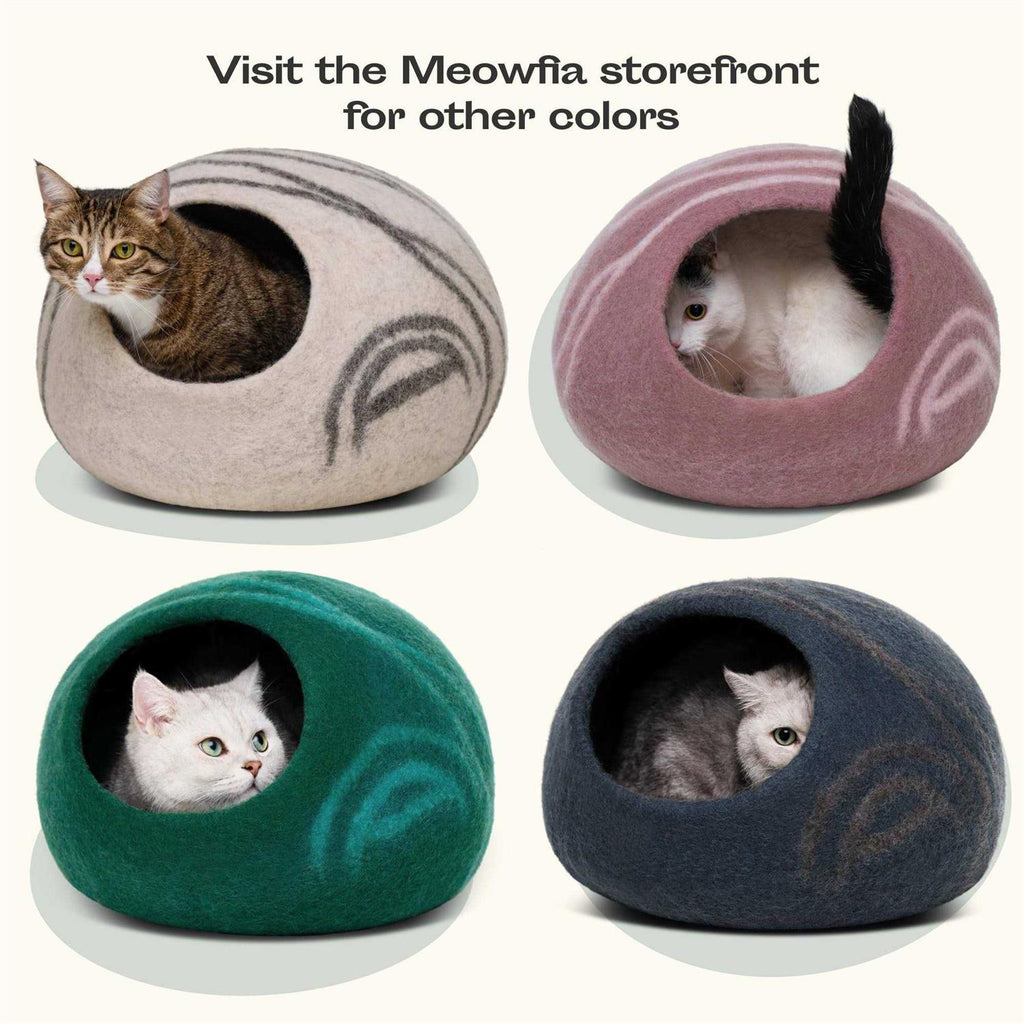 Felt Cat Bed Cave 100% Merino Wool Cat Bed H119243