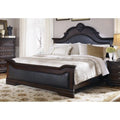 Queen Upholstered Bed in Cappuccino A7504