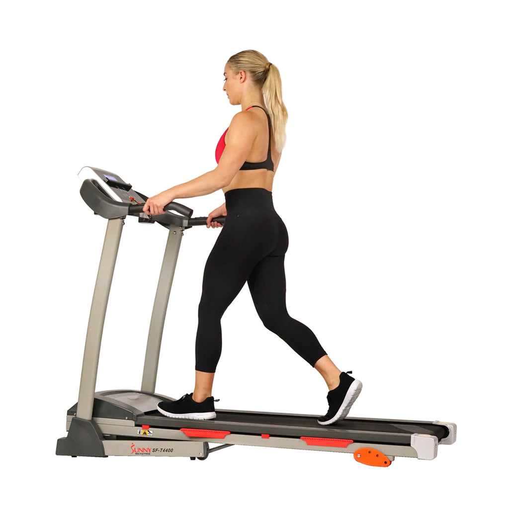 Manual Incline Folding Treadmill with Pulse Sensors LCD Monitor E28317