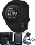 Black Rugged Outdoor GPS Smartwatch with Solar Charging D860