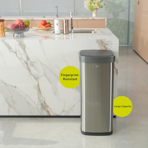 50 Liter Matte Stainless Steel Motion Sensor Trash Can S5450