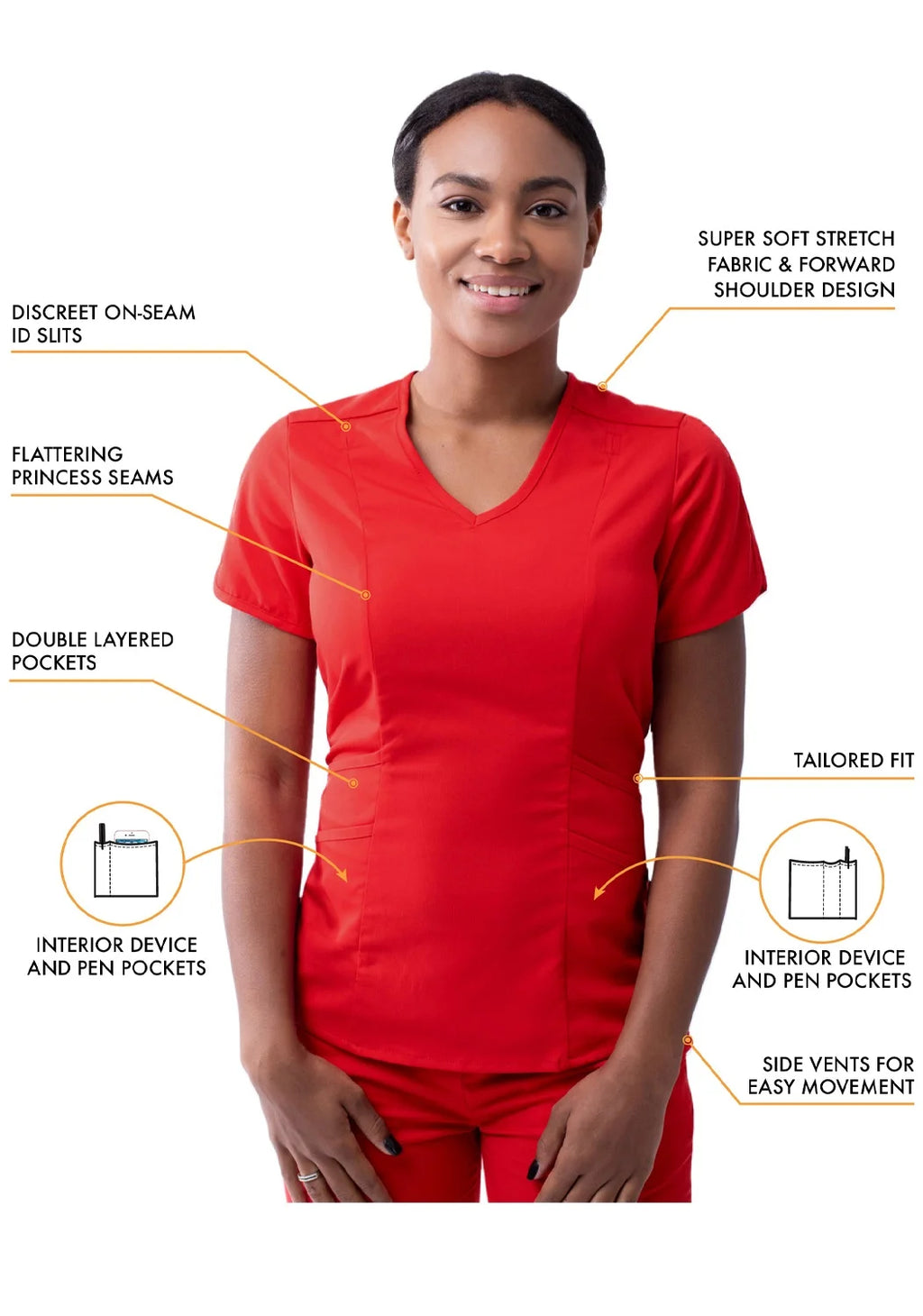 Modern V-Neck Scrub Top & Yoga Jogger Scrub Pants V3736