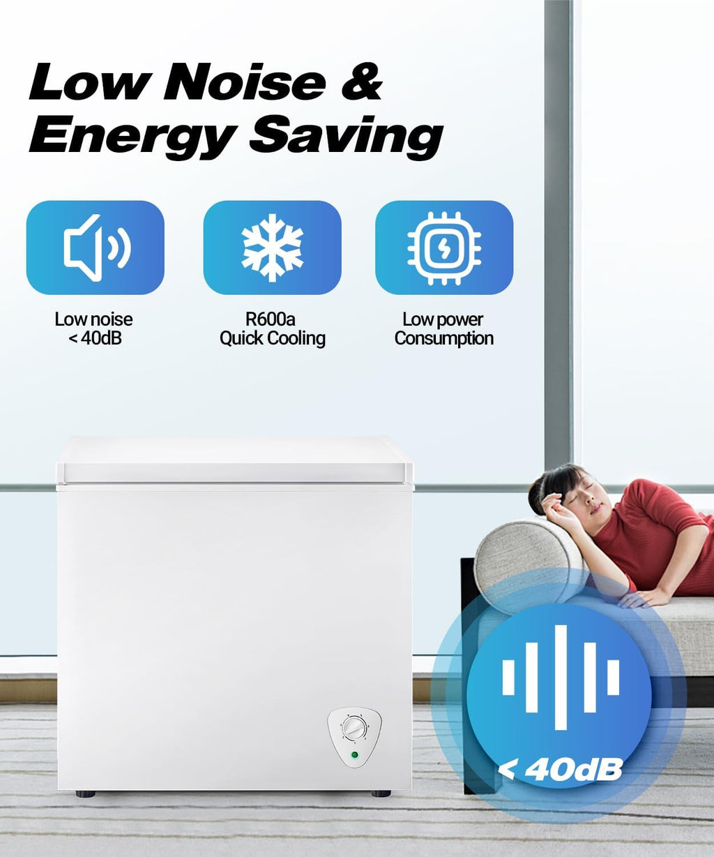 White 9.0 cu.ft Chest Freezer with Removable Basket Z4736