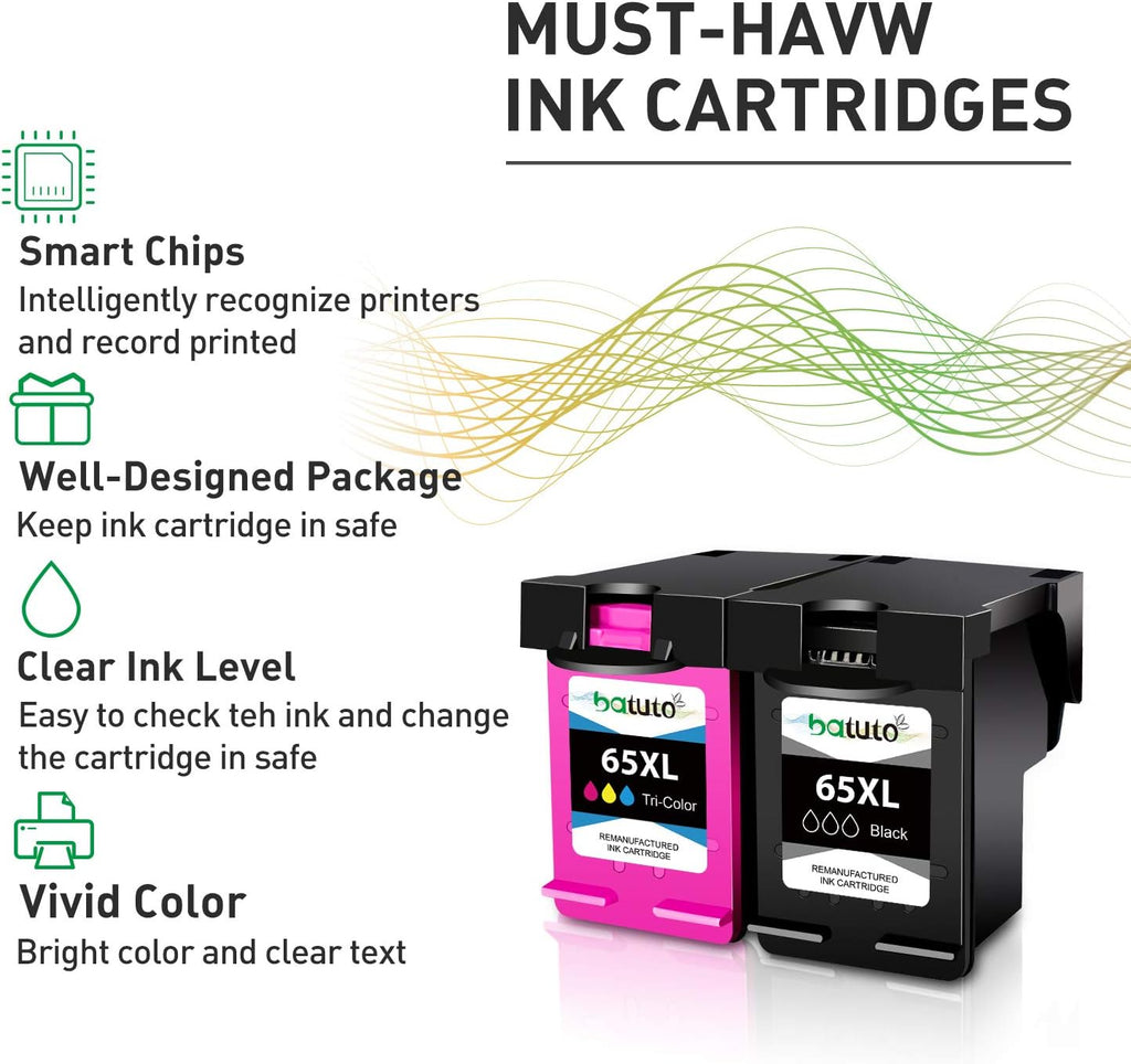 65 Black and Color Ink Cartridge Combo Pack W842982