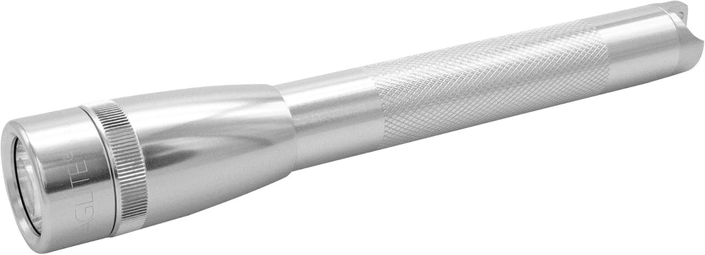 Silver Mini LED 2-Cell AA Flashlight with Holster H6714