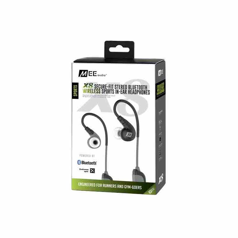 Secure-Fit Stereo Bluetooth Wireless Sports in-Ear Headphones (Black) I608
