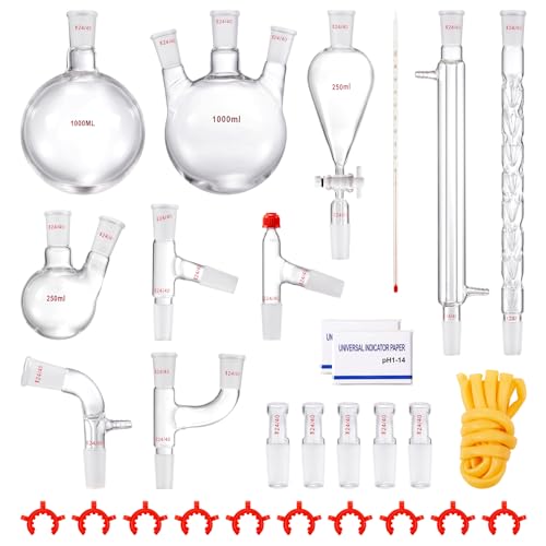 29PCS Chemistry Lab Glassware Kit 250 1000ml I831198
