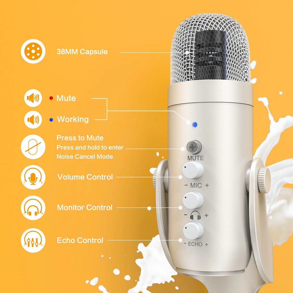 White USB Microphone Y22751