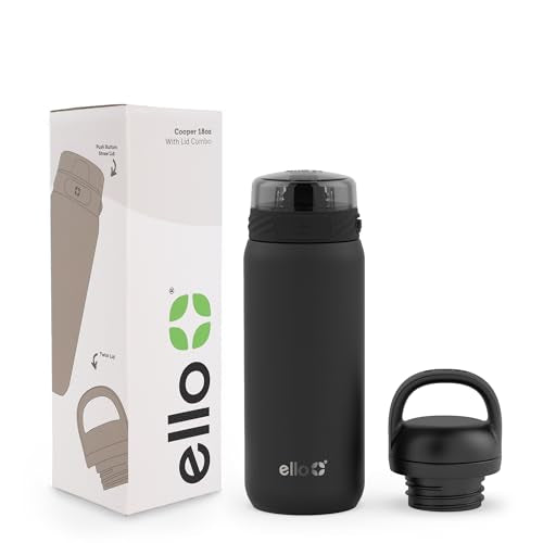 18oz Kids Stainless Steel Water Bottle with 2 Lids G40460