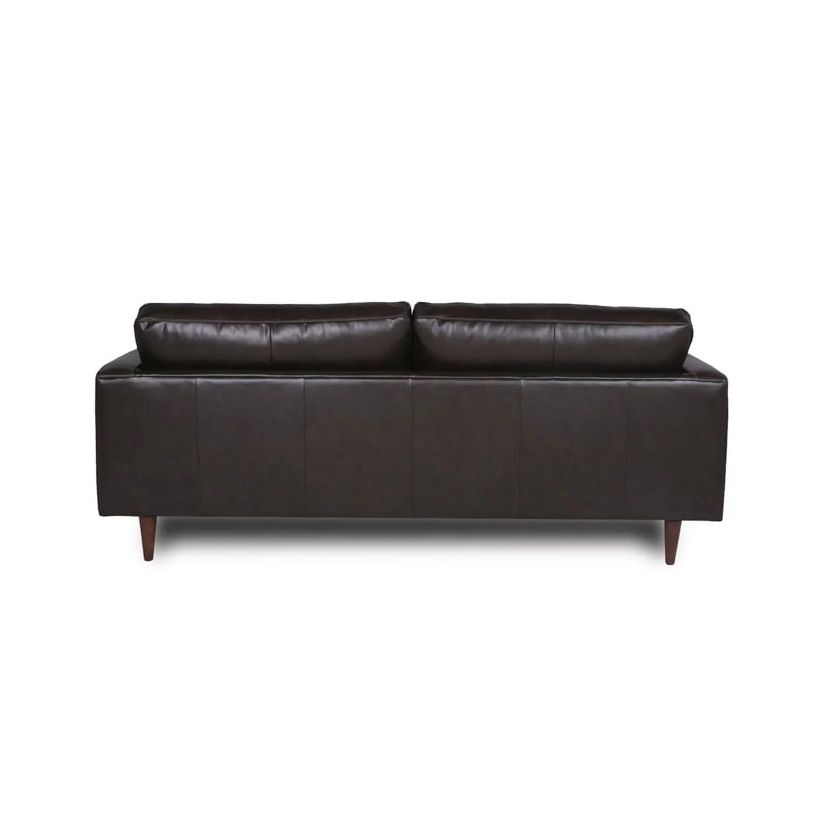 Dark Brown Leather Sofa With Tufted Seat And Back S24235