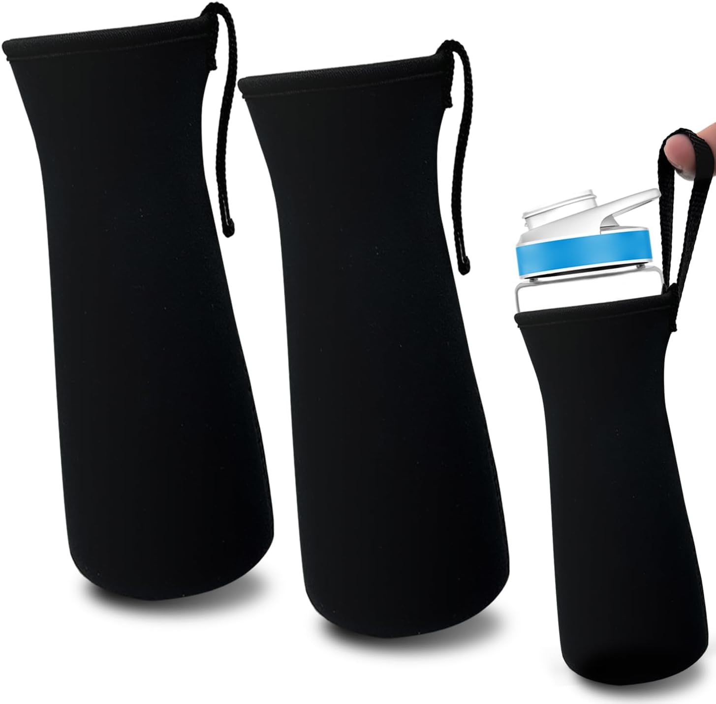 2Pcs Neoprene Sleeve for 22oz Plastic & Stainless Steel Water Bottles A4980