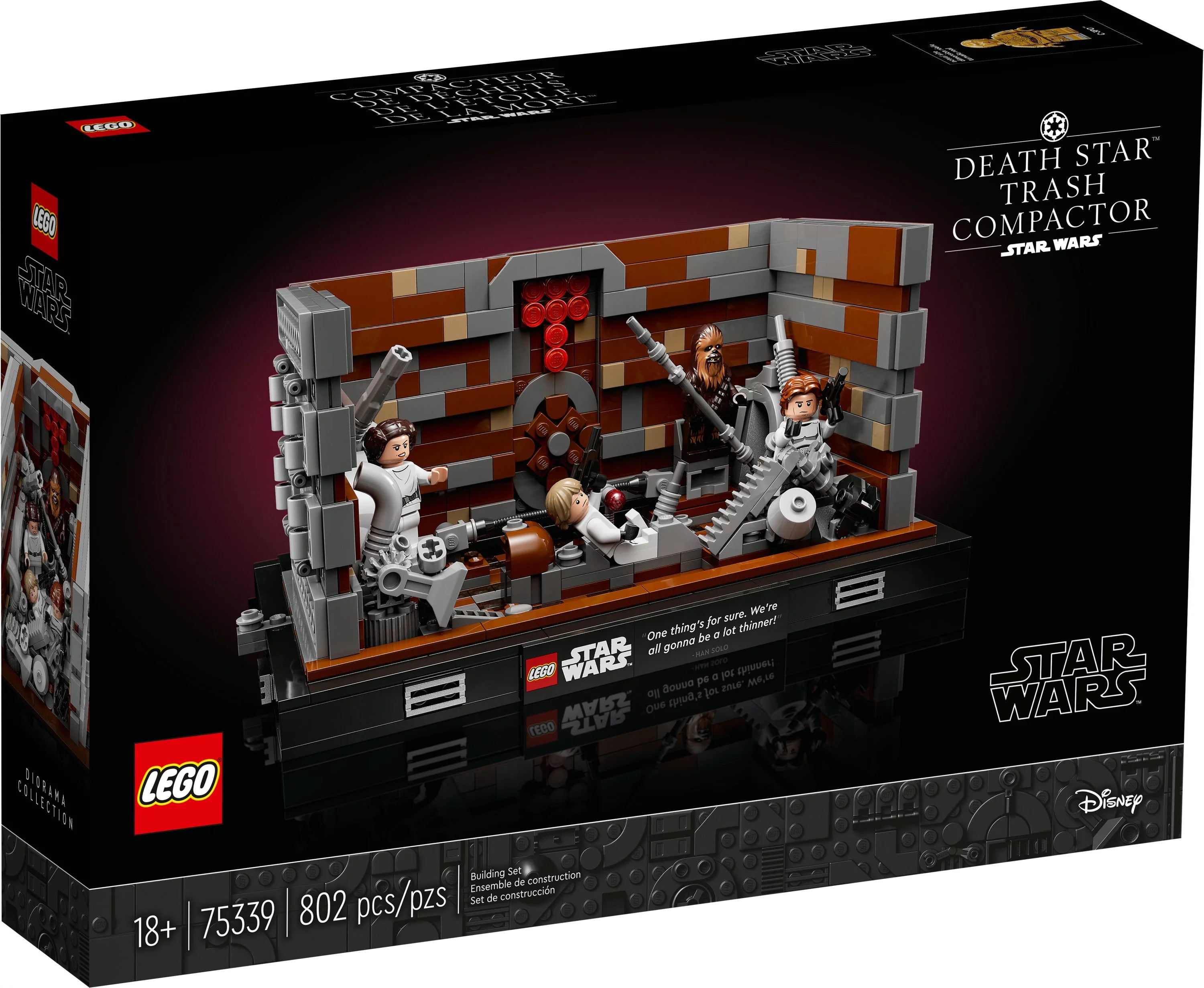 LEGO Star Wars Death Star Trash Compactor Diorama 75339 Building Set with 6 Figures Y917