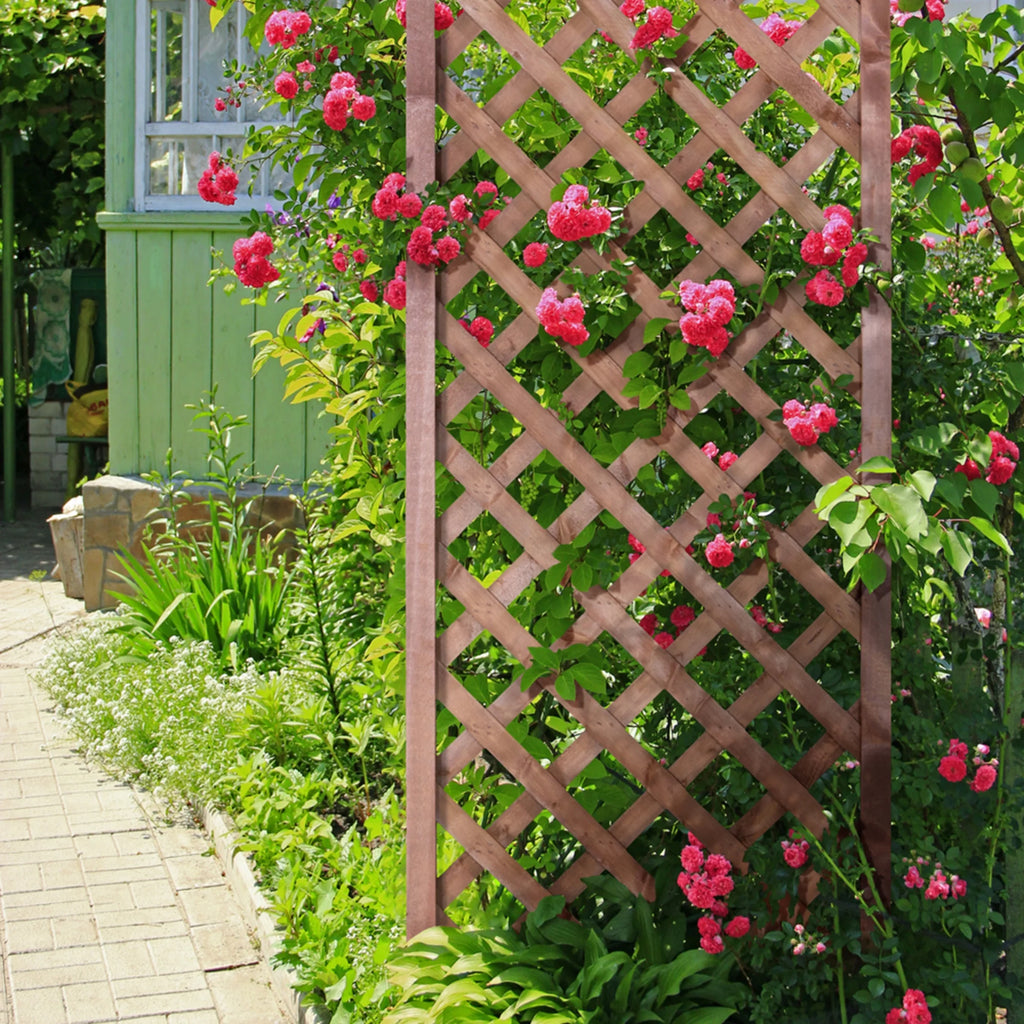 Walnut-Tone Diamond Lattice Trellis K5157