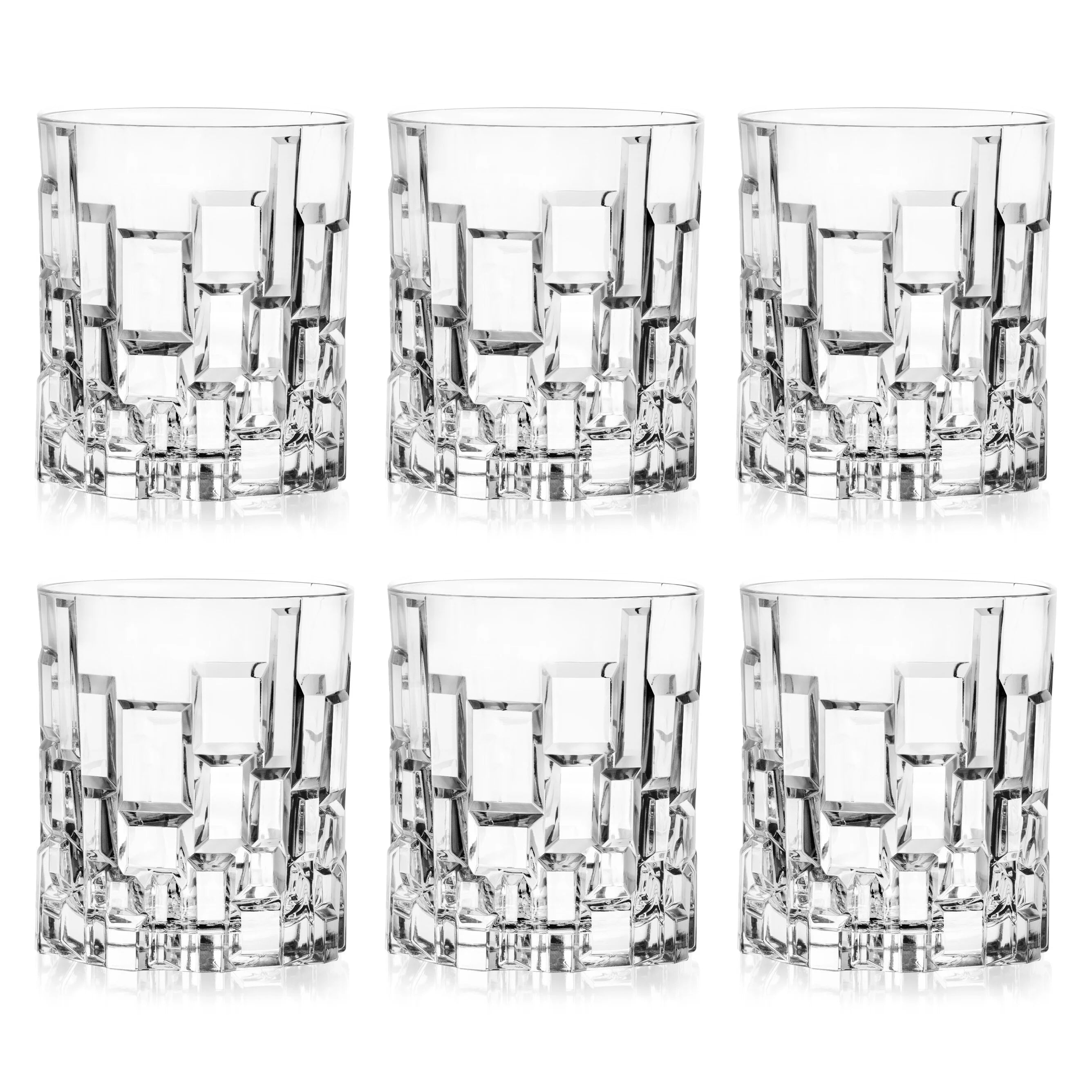Glass Double Old Fashioned Tumblers 11 oz. Set of 6 O9794