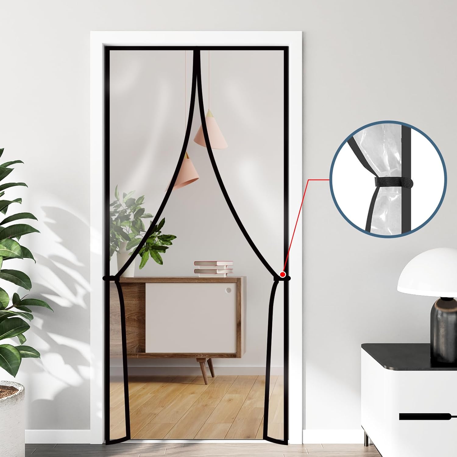 Magnetic Thermal Insulated Door Curtain, Fits Doors Up to 34" x 80" V302