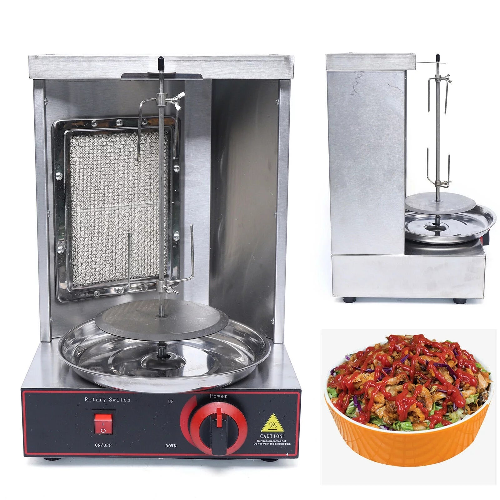 Smokeless Vertical BBQ Rotisserie Broiler X58462