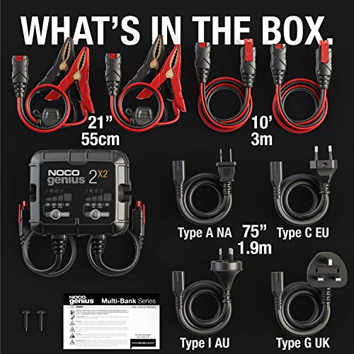 4A 2-Bank Smart Battery Charger for Lead-Acid & Lithium R827