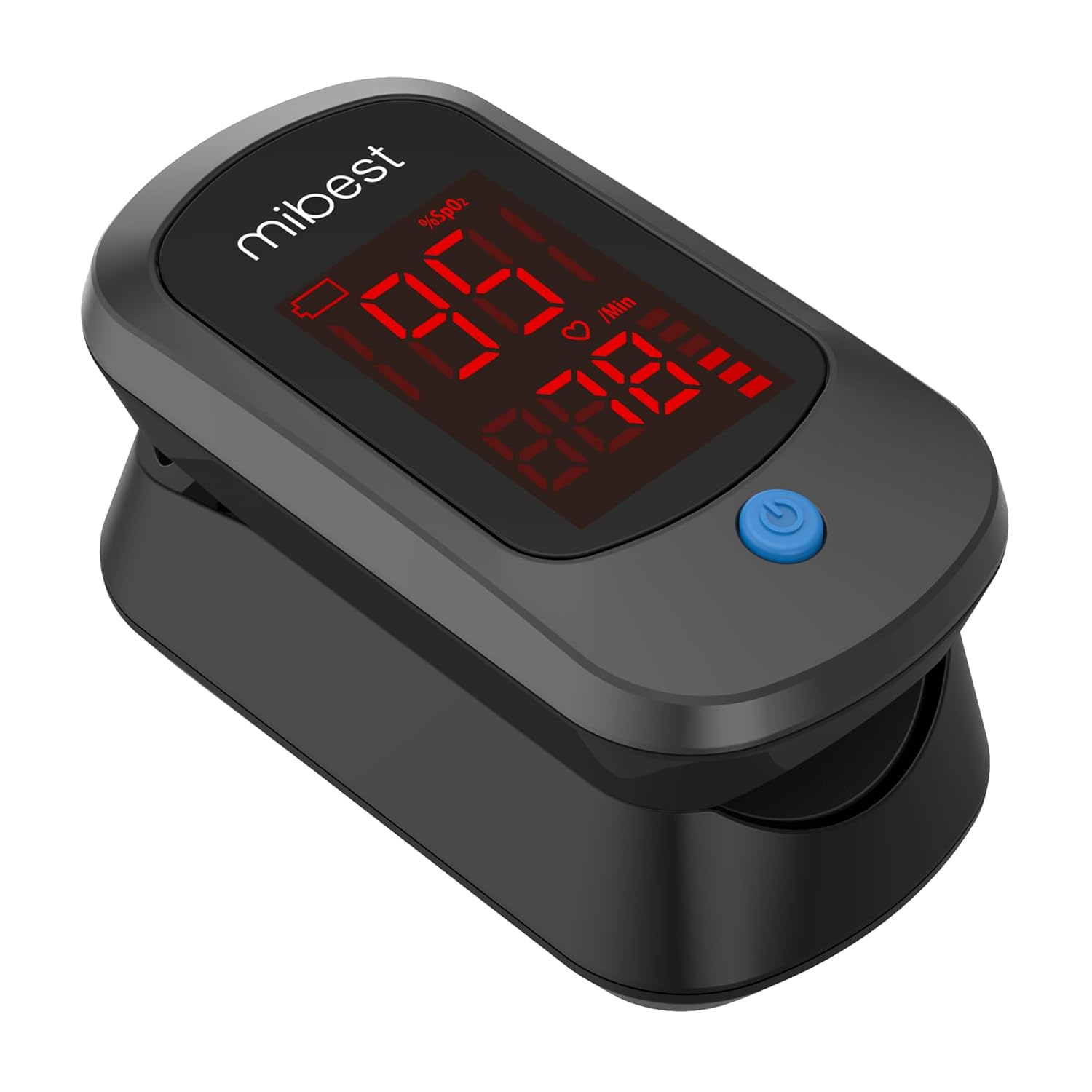 Fingertip Pulse Oximeter Blood Oxygen Saturation Monitor (Black) H684626