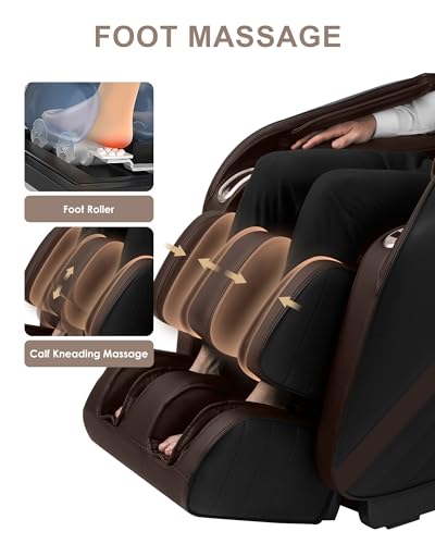 Beige Massage Chair with Heated SL Track A220474