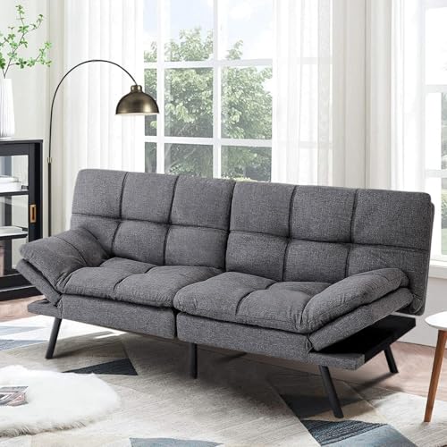 Black Memory Foam Convertible Sofa Bed P850272