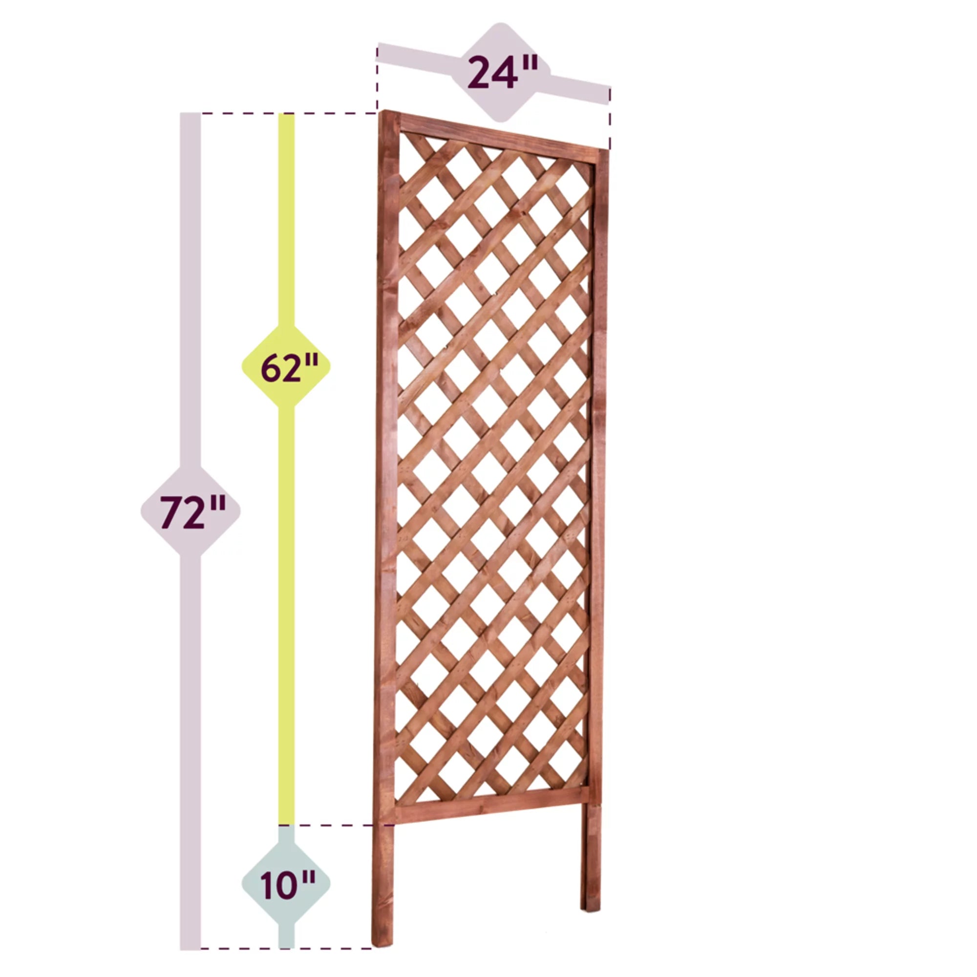 Walnut-Tone Diamond Lattice Trellis K5157