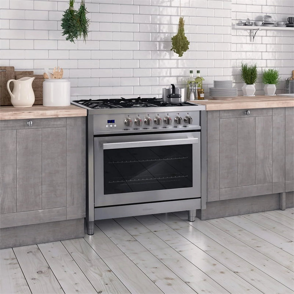 Stainless Steel Dual Fuel Range with Convection Oven I920