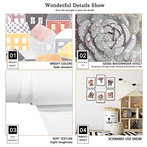 Set of 6 Black and White Unframed Canvas Posters 8x10in H874529