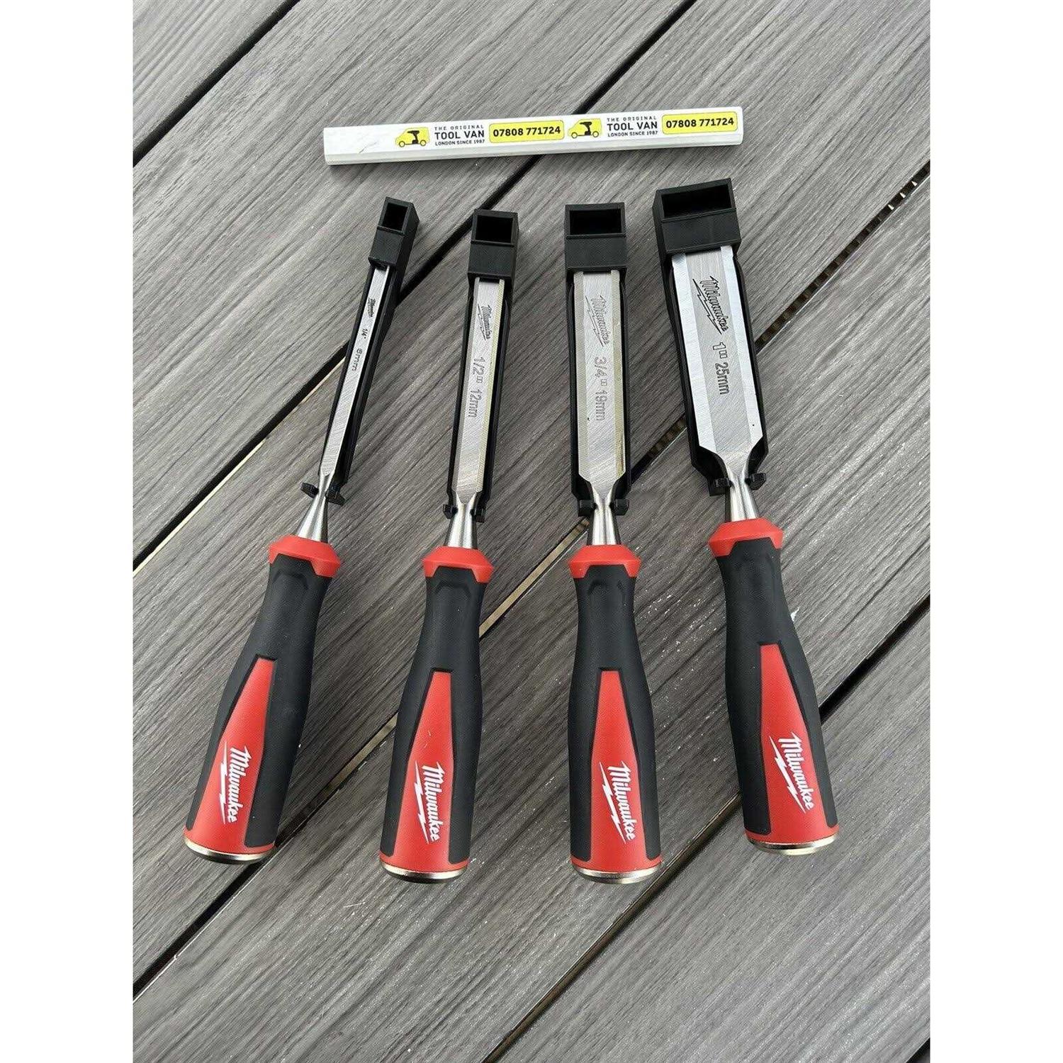 4 Piece Beveled Edge Chisels Set D47189