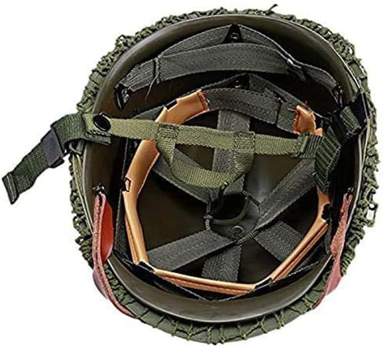 Green Helmet Replica with Net Canvas Chin Strap D230394