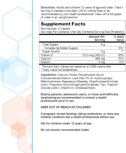 200 Caplets Calcium Citrate with Vitamin D3 (Pack of 3) T292663